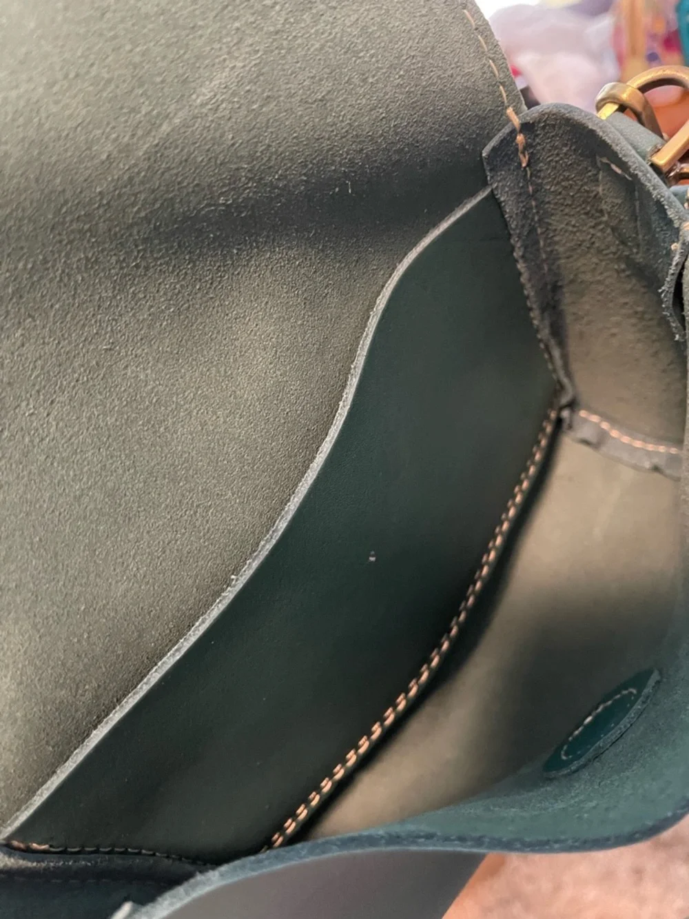 Portland Leather Peacock Metro Mini Crossbody Purse - Picture 5 of 7